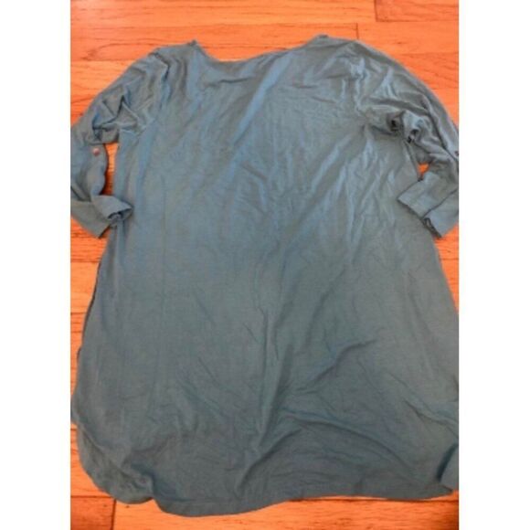 J. Jill women's Teal 3/4 Sleeve round neck soft and casual Tunic Top Size Large - Picture 5 of 9